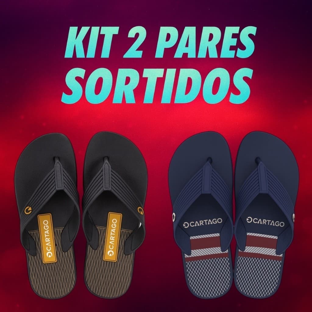 Combo 2 Chinelo Sandália Macio Resistente Confortável Masculino Antiderrapante Ortopédico