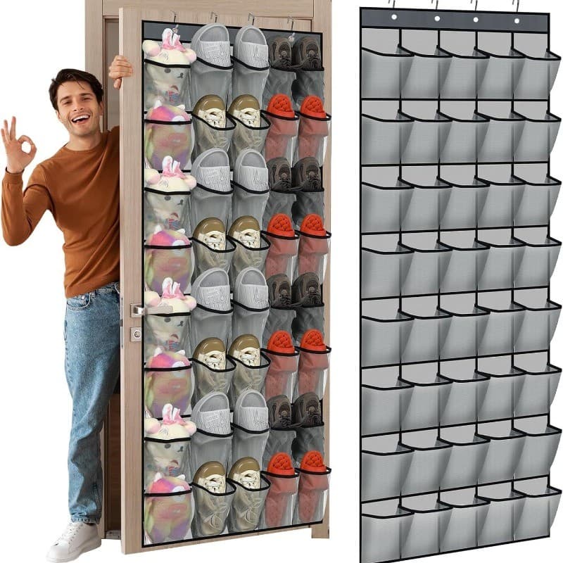 Casa De Grande Capacidade Não Tecido Pendurado Sapatos Saco De Armazenamento Guarda-Roupa Armário Botas De Parede Organi