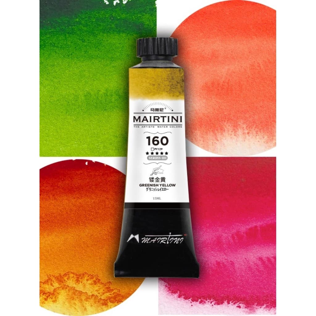 Martini Artist Layered Color Series Tinta aquarela de moagem fina Tinta Tubular única 15ml