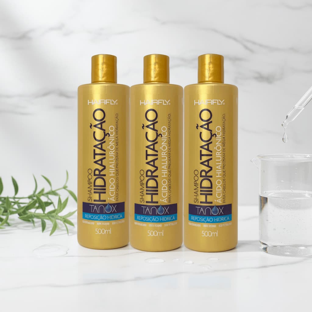 Kit 03 unidades - Shampoo Tanox Ouro Reposição Hídrica 500ml