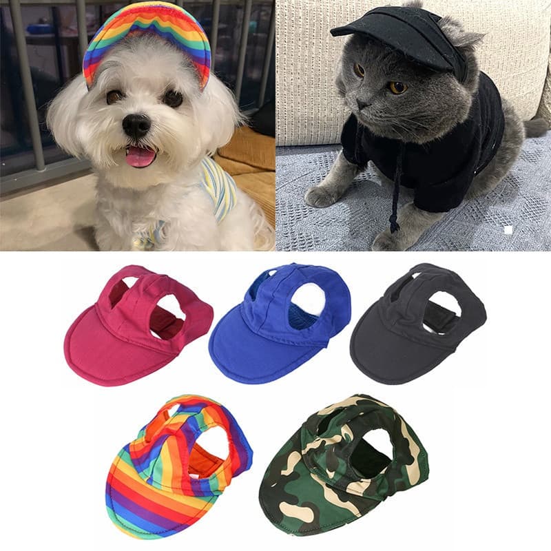 Ajuste Boné De Baseball Para Animais De Estimação Chapéu De Sol Protetor Solar Cachorro Fofo