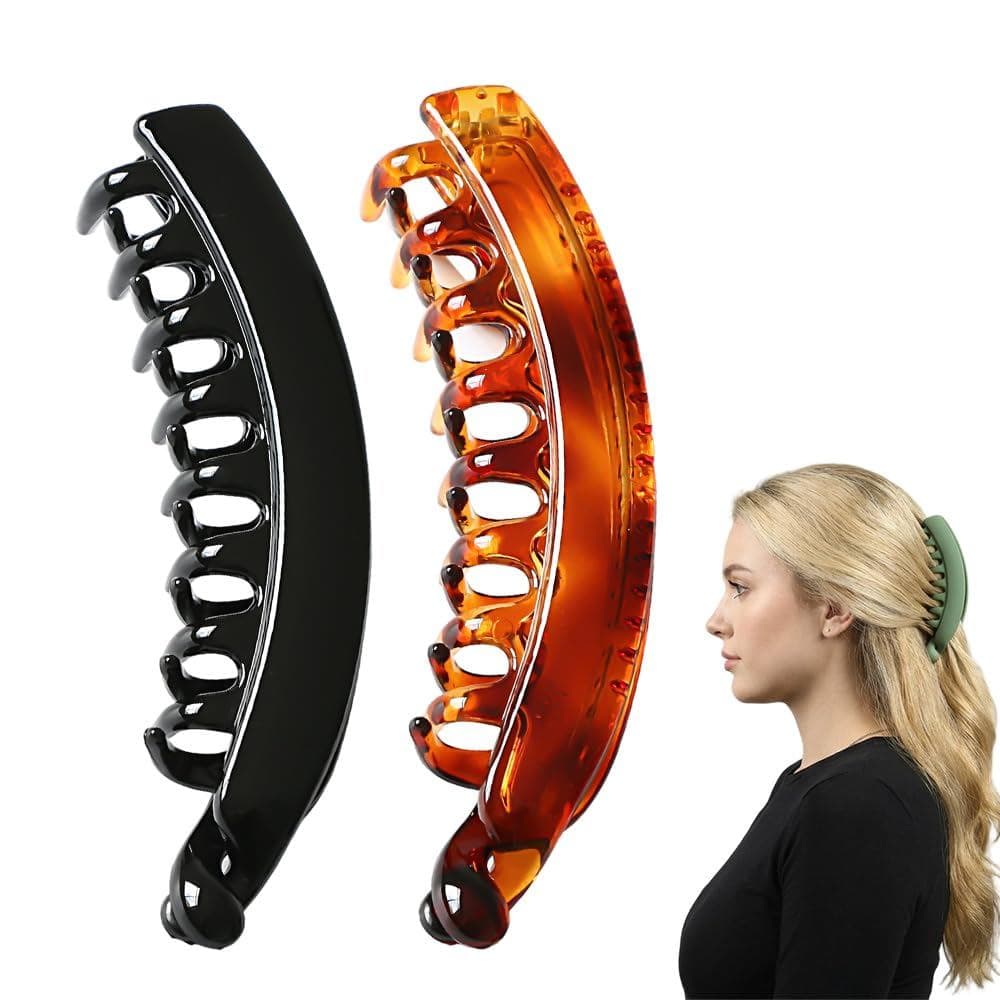 Presilhas de Cabelo Grandes em Forma de Banana, Acessórios de Cabelo Sem Marca para Mulheres, Acessórios de Estilo para