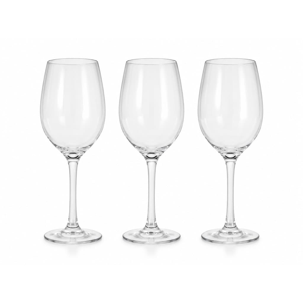 Conjunto de Taças de Vinho 330ml com 3 Peças em Vidro | Taças Elegantes para Vinho Tinto, Branco, Jantar e Decoração