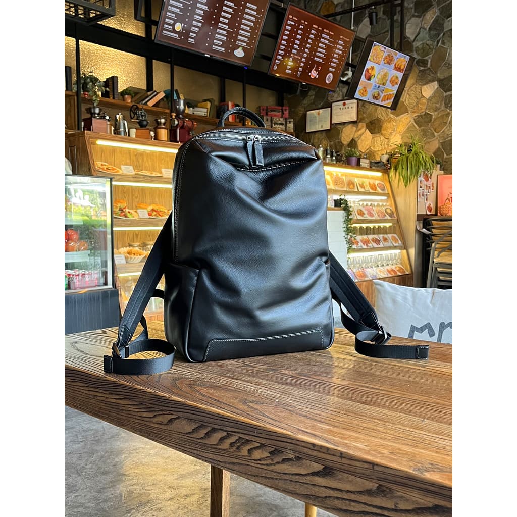 Wolf Road: Couro Genuíno Primeira Camada de Couro Multifuncional Business Commuter Mochila Grande Capacidade Mochila par