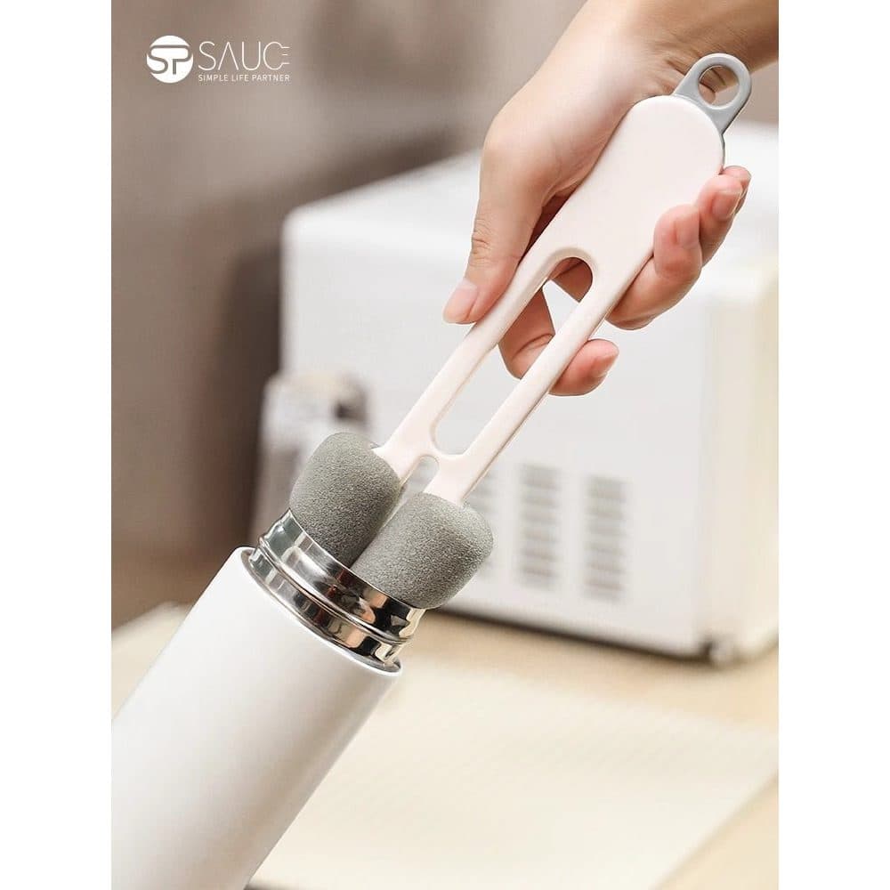 Escova japonesa para copo com cabo longo, ferramenta útil para lavagem, escova doméstica para limpeza de copos de água,
