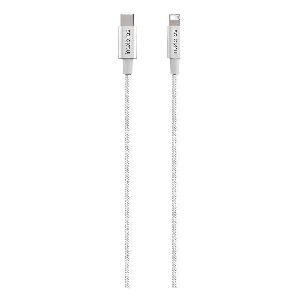 Cabo Usb-c Para Lightning 1,5 M Nylon Eucl 15 Nb Intelbras Cor Branco