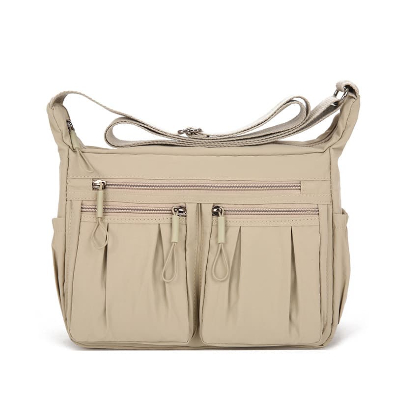 Novo estilo versão coreana saco do mensageiro All-Match moda cor sólida bolsa feminina lona mãe saco médio-Ag