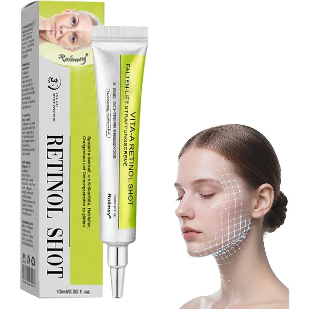 Rolimey Vita-A Retinol Shot Creme Firmador Antirrugas, Sérum Potenciador Avançado para a Pele com Retinol, Sérum Natural