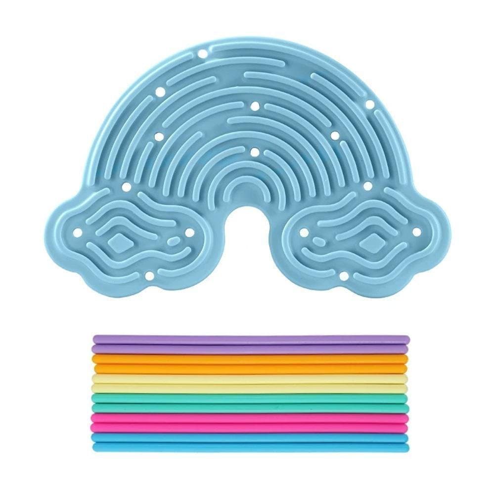 Brinquedo De Desenvolvimento Sensorial Montessori-Cloud Rainbow Fidget Board Para Crianças , Atividade Educacional D4w5