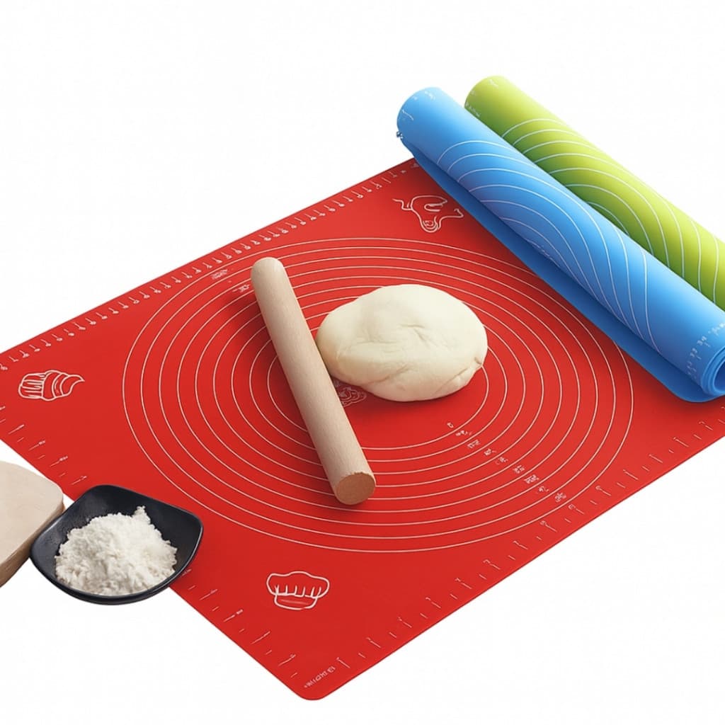 Tapete Culinário de Silicone Anti-Aderente Para Forno E Cozinha 40x50 cm Doce Macarron e Cookie