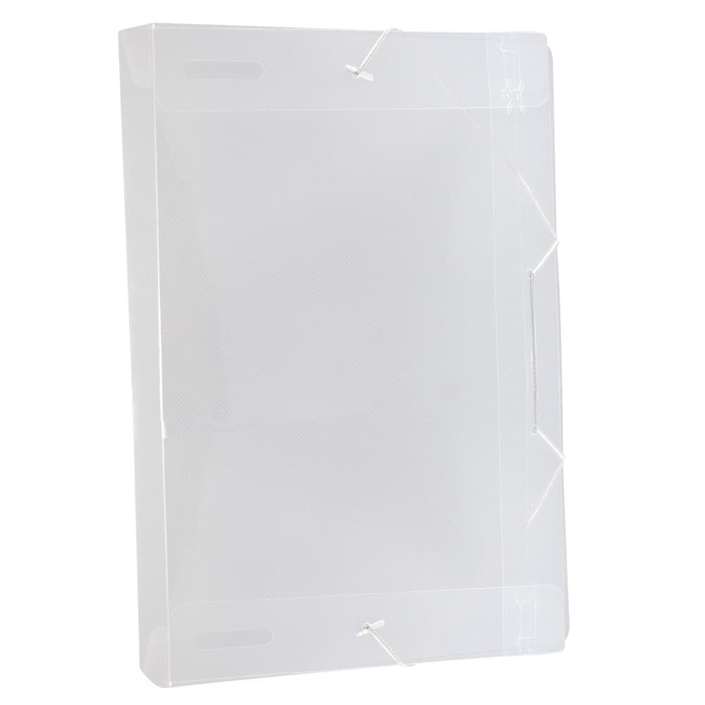 Kit com 5 ou 10 Pastas aba elástica 40mm Transparente DAC 504PP-TR