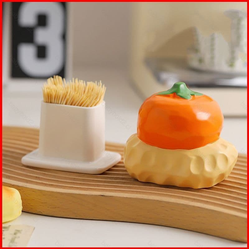 BH2 Frasco De Palito De Caqui Para Casa Tubo De Armazenamento De Cotonete Caixa Fio dental Ornamento De Mesa HB2