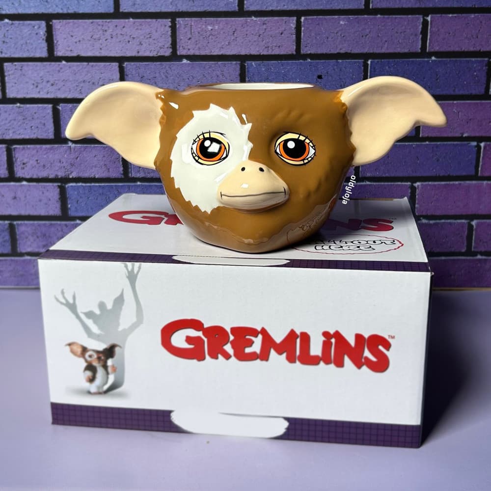 Caneca Gremlins Gizmo 3D Porcelana Presente Criativo 690ml Nostalgia Filmes Anos 80 Licenciada