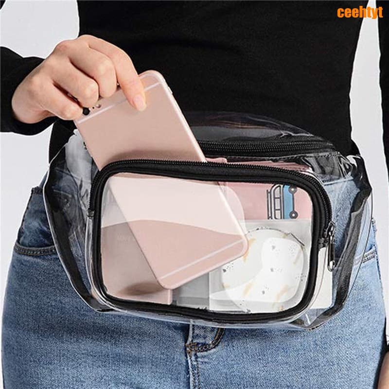 Mensageiro Moda Transparente À Prova D'água Saco De Cinto De Armazenamento Deriva Ao
