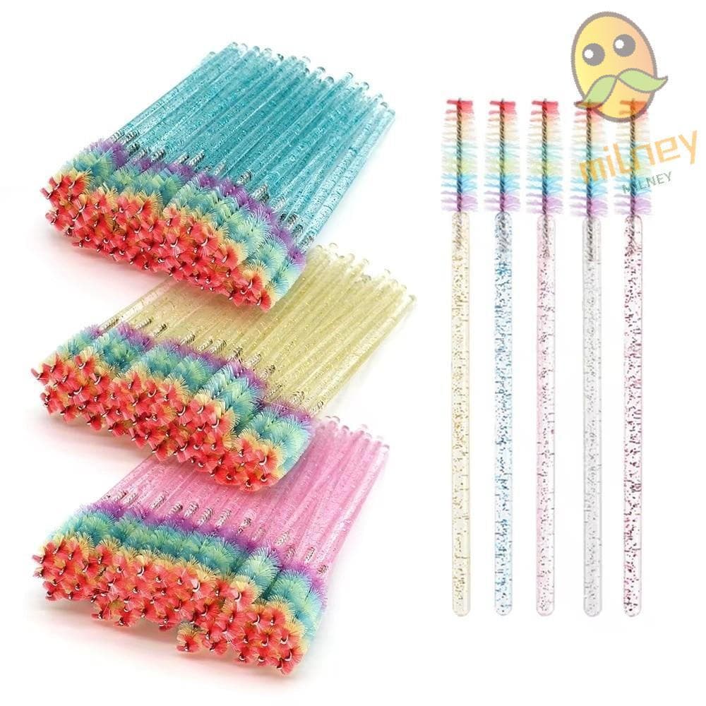 MILLNEY 50 Unidades De Pincéis De Maquiagem Para Cílios , Escova De Cristal , Ferramenta Cosmética