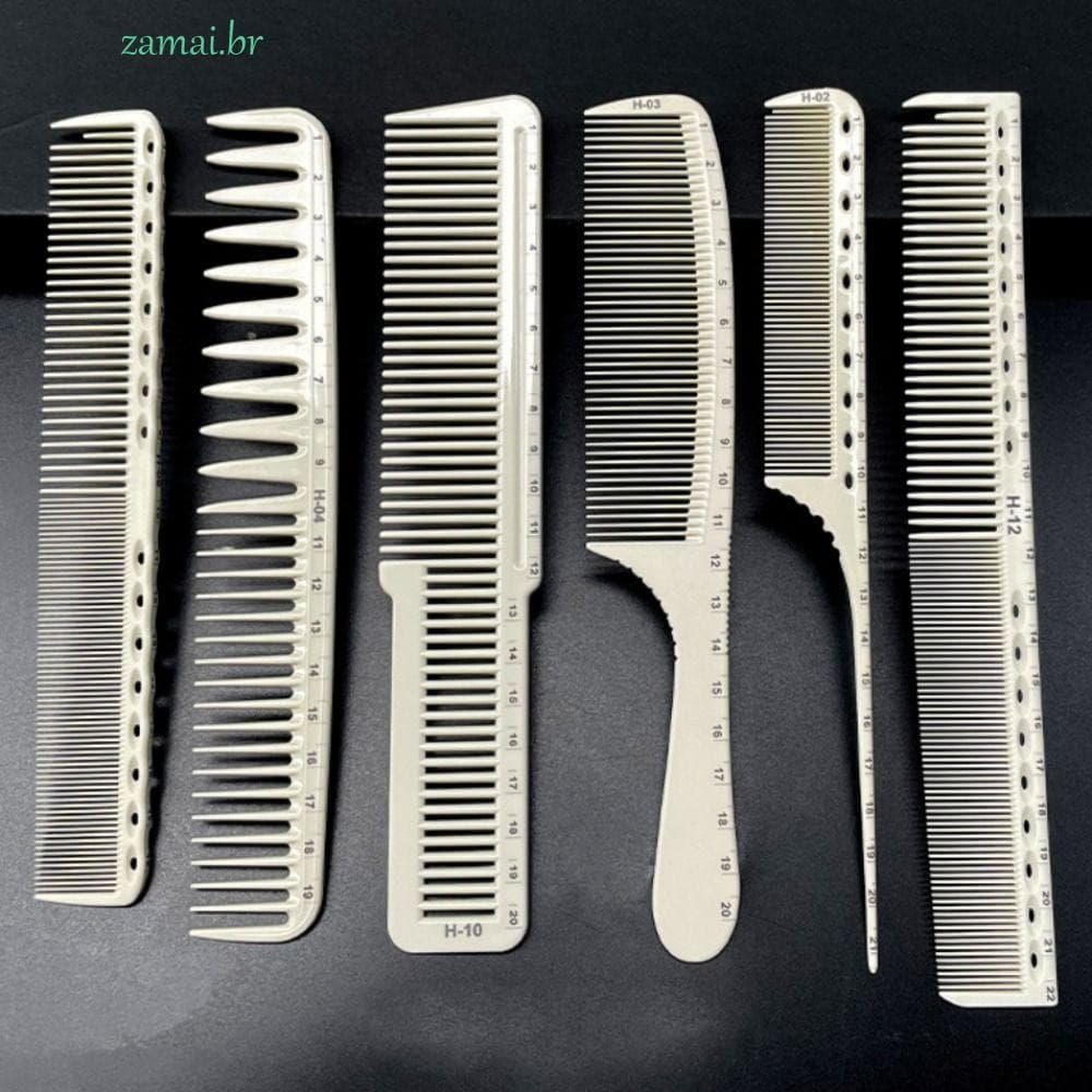 Pente De Cabelo Com Escala A Laser ZAMAI , Corte Profissional Antiestático Cabeleireiro Para Salão