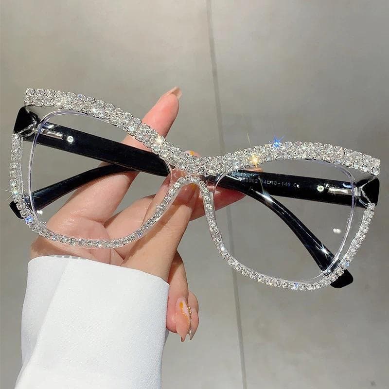 Moda Óculos De Olho De Gato Com Strass Vintage Elegante Na Grandes Femininos Para Decoração