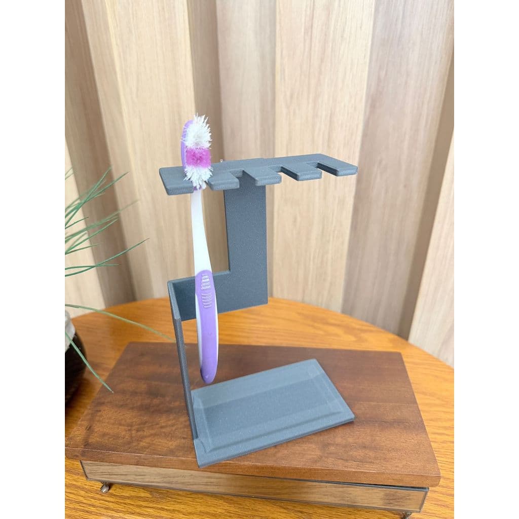Suporte Escova De Dente Banheiro Moderno Minimalista Cinza