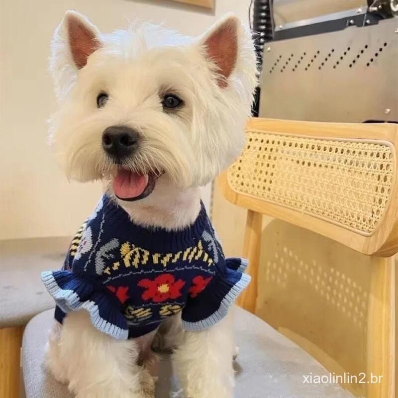 Suéter Floral Para Cães De Estimação , Pequenos E Médios , Gatos , Animais Colete Com Mangas Voadoras , Buldogue Francês