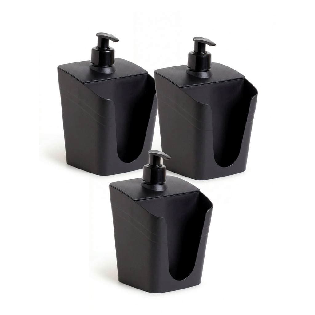 Kit 3 Dispenser Detergente Líquido Porta Esponja Pia Cozinha