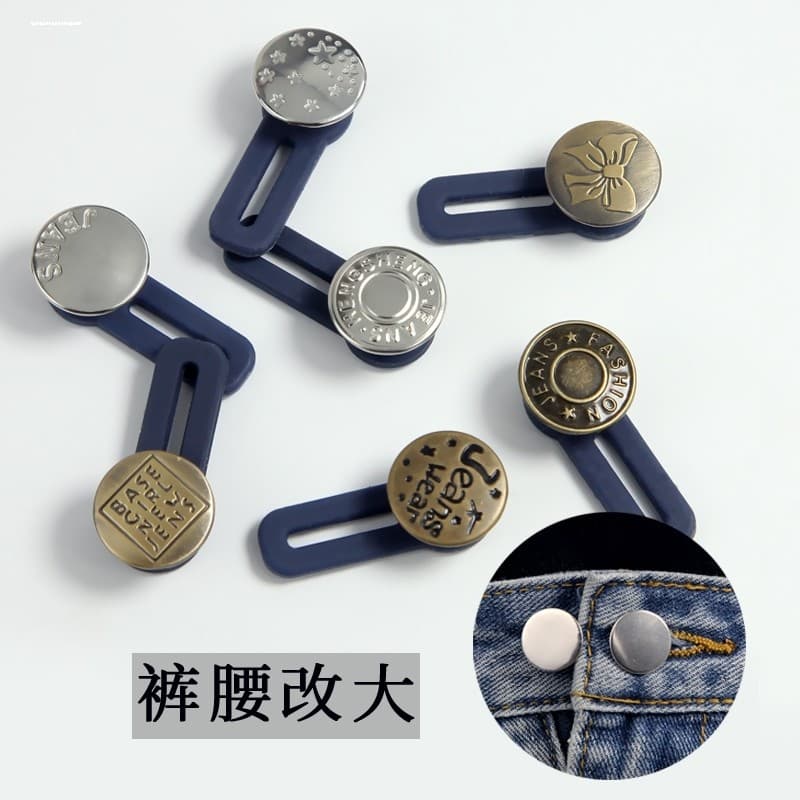 Jeans roupas botões Jeans botões balançando cabeça fivelas de Metal macacão fivelas meninos meninas crianças roupas em f