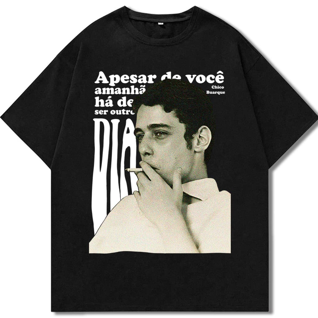 Camiseta Chico Buarque Camisa 100% algodão