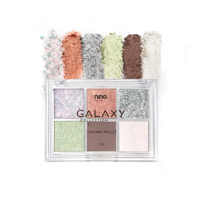 Paleta de Sombras Galaxy Ursa Maior Nina Makeup – Brilho 3D Holográfico
