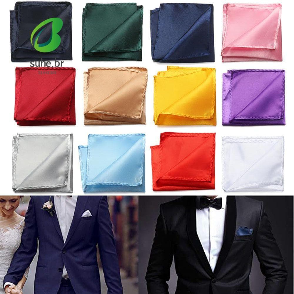 SFBSF Lenço De Cetim Moda Terno Lenços Suprimentos Para Festa De Casamento Quadrado Ternos Masculinos Bolso