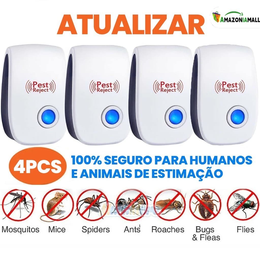 Repelente eletrônico ultrassônico de mosquitos Fly Sparrow Barata Bat Retire e susto Mouse