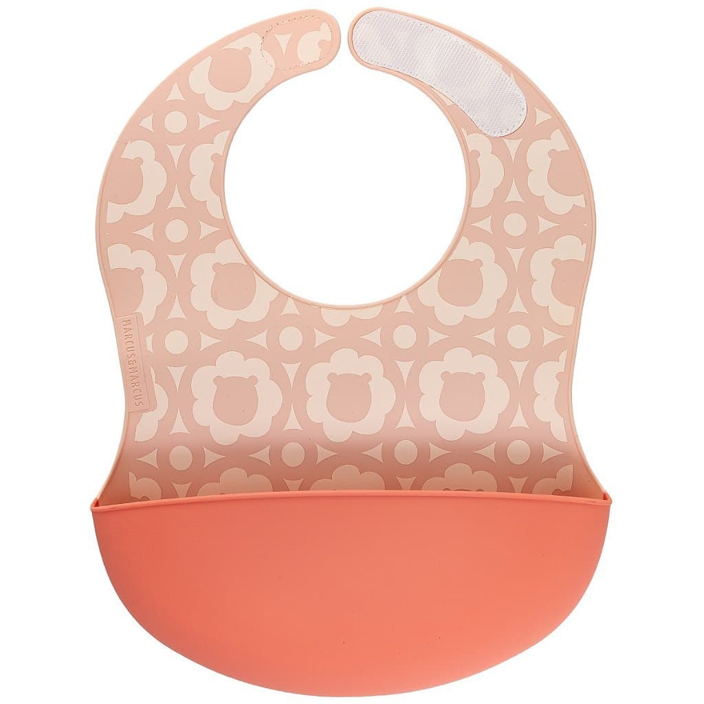 Babador de Silicone Grande Cobertura Total Coral - Marcus & Marcus