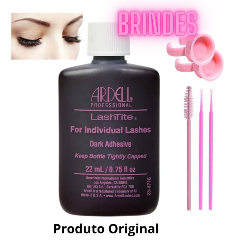 Cola Cílios Tufo Ardell Tufinho 22ml Tite Roxa Profissional Fio a Fio Original + 1 Escovinha + 2 batoque + 2 Microbroush