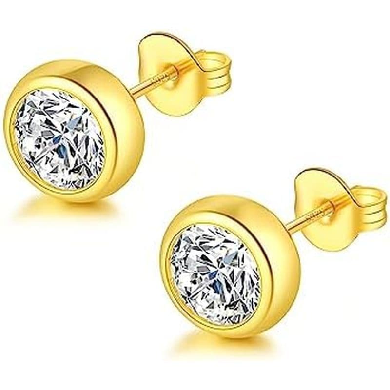 Brincos De Diamante Moissanite , Clareza VVS1 De 1-2 Quilates , Prata Esterlina 925 Hipoalergênica Com Chapeamento De Ou