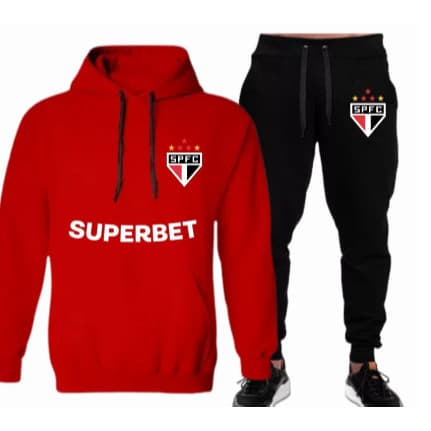 Kit Moletom Casaco + Calça Blusa De Frio Lançamento Times Brasileirão Conj Ref SP Atualizado