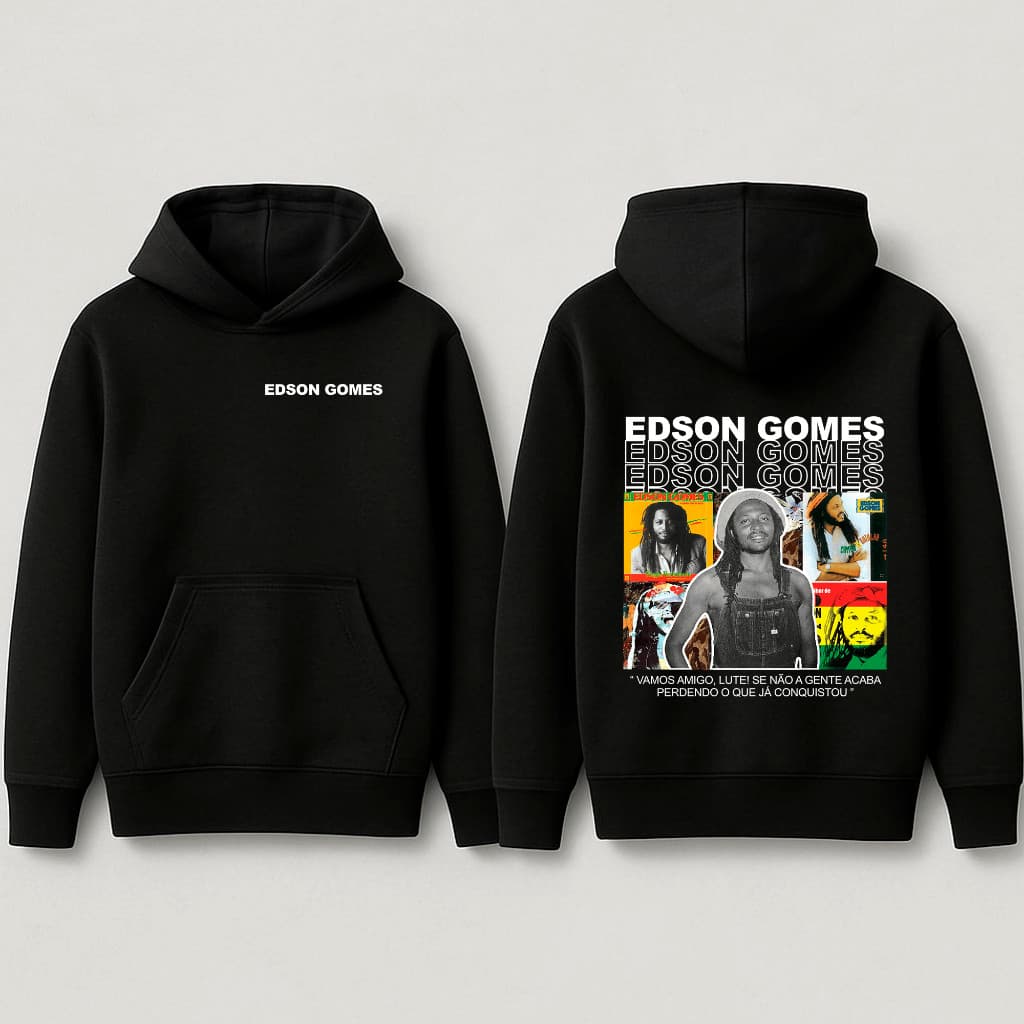 Blusa Moletom Edson Gomes Reggae Vamos Amigo Lute Acorde Frase 402