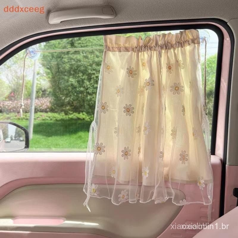 [dddxceeg] Capa De Cortina De Carro Universal Bordada De Algodão Para Bebê Recém-Nascido , Janela Lateral , Proteção UV
