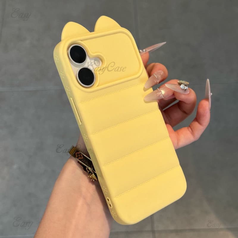 Cute Fortune Cat TPU Soft Caso Para iPhone 17 16 15 14 13 ProMax Capa Traseira De Proteção Antiderrapante E Anti-Queda