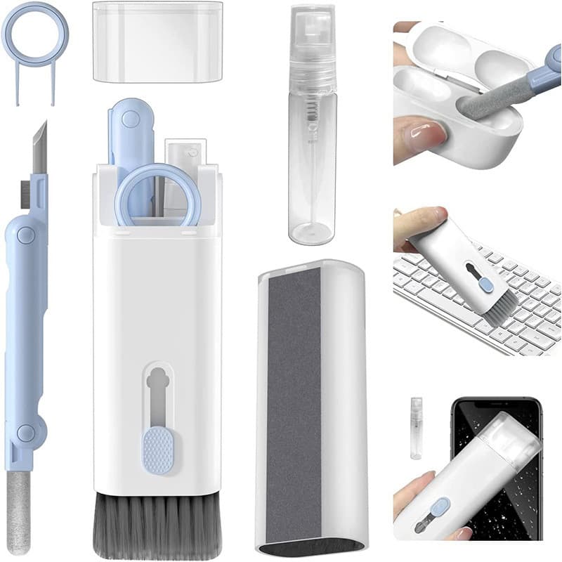 Kit De Escova Para Limpeza De Teclado De Computador 7 Em 1 , Caneta De Fone De Ouvido , Ferramentas , Extrator De Teclas