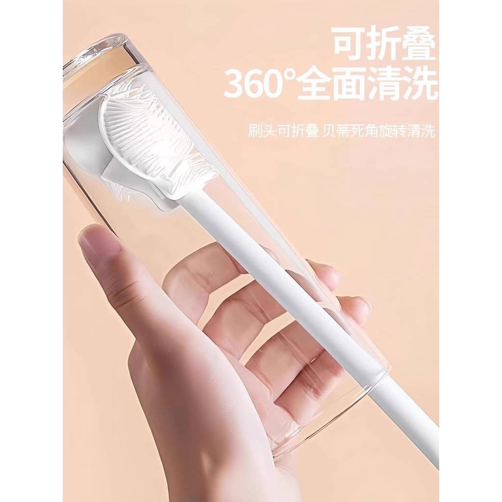 Escova de copo de alça longa de Silicone, copo de lavagem doméstica, escova pequena, copo de água de isolamento, sem âng