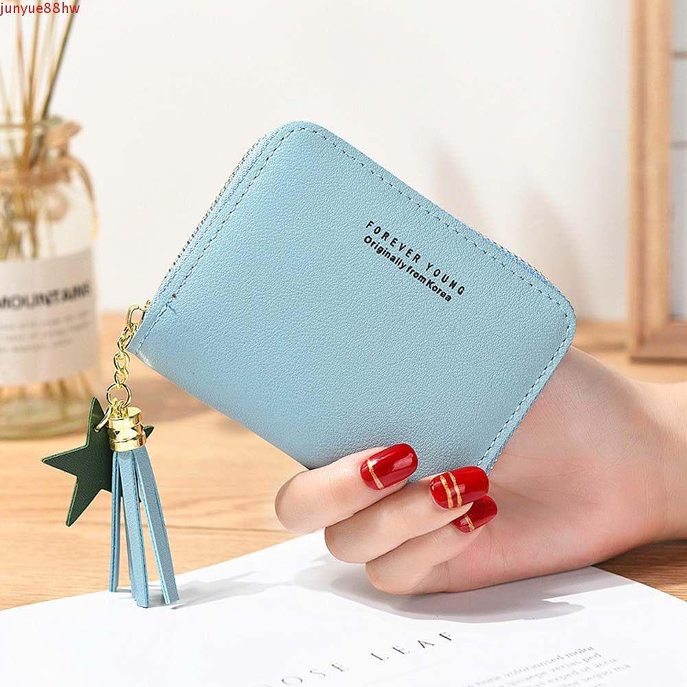 JUNYUE Bolsa De Dinheiro Coreana Multifuncional Clássica Doce Couro PU Para Meninas Moedas Pequena