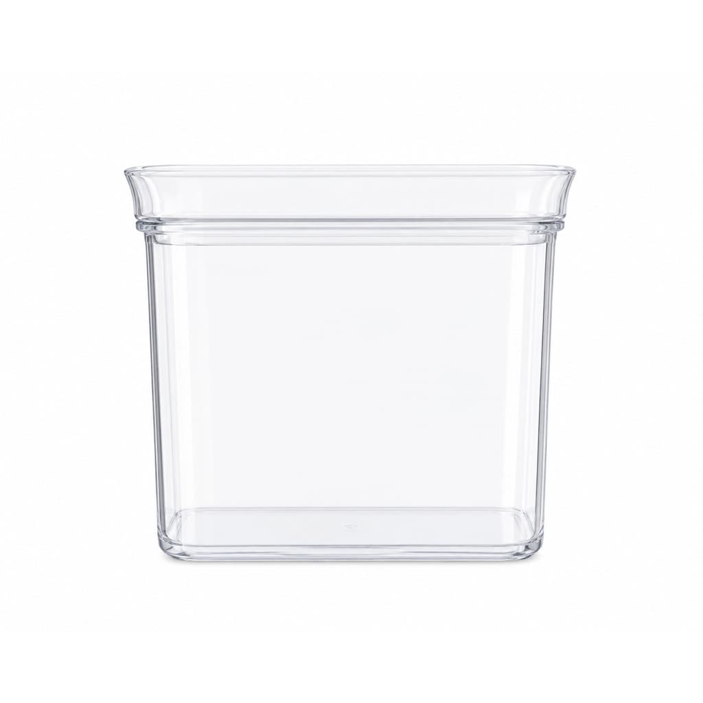 Pote Recipiente Organizador Multiuso Retangular Transparente com Tampa 1500ml