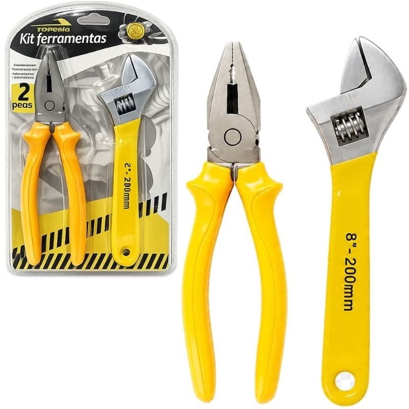 Kit Alicate Universal Chave Inglesa Ferramenta