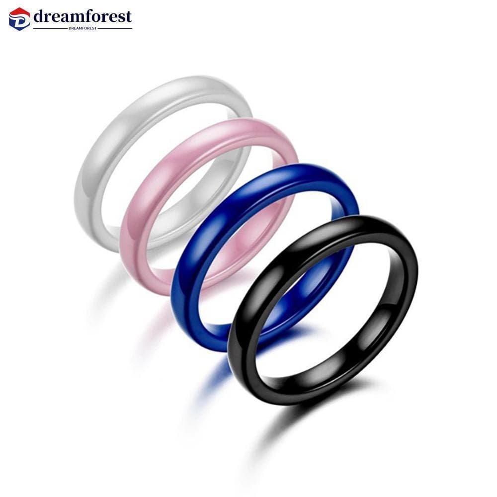 DREAMFOREST 3mm Anéis De Cerâmica Finos Para Mulheres Jóias Minimalista Simples Suave Brilhante Cauda Sem Desbotamento A