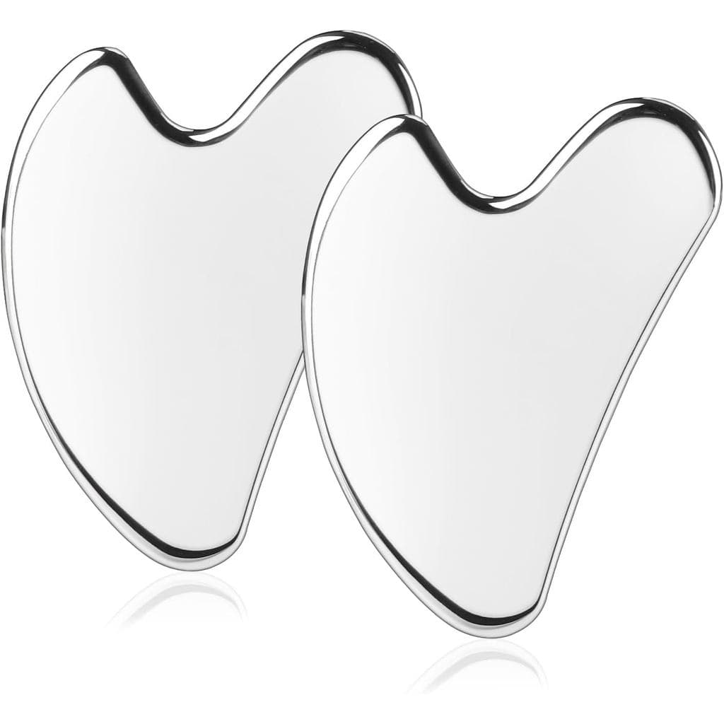 Ferramentas Faciais Gua Sha BTYMS, 2 Peças de Ferramenta Guasha em Forma de Coração, Ferramenta de Escultura Facial em A