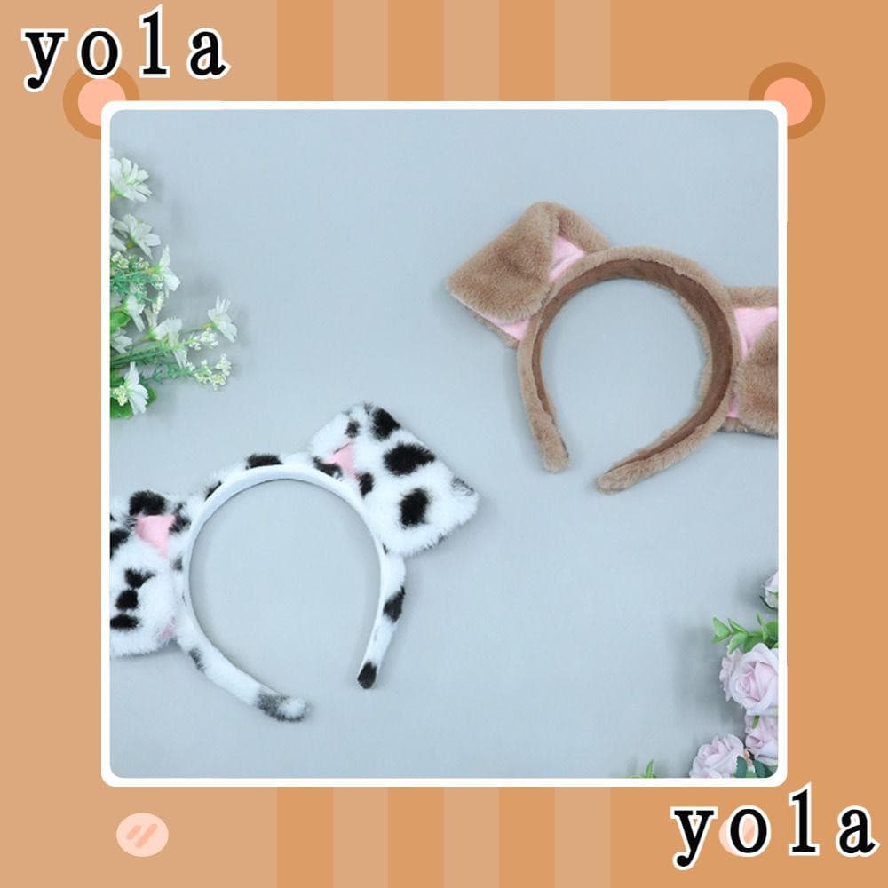 YOLANDAGOODS Orelhas De Cachecol Fita De Acessórios Cosplay Argola De Cabelo De Pelúcia Mulheres Meninas