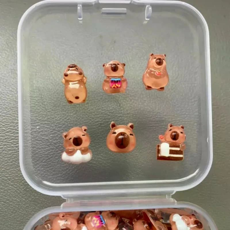 100 Peças Mini Miniaturas De Capivara , Estatuetas De Animais , Jardim De Fadas , Ornamento De Mesa Para Casa , Micro Pa