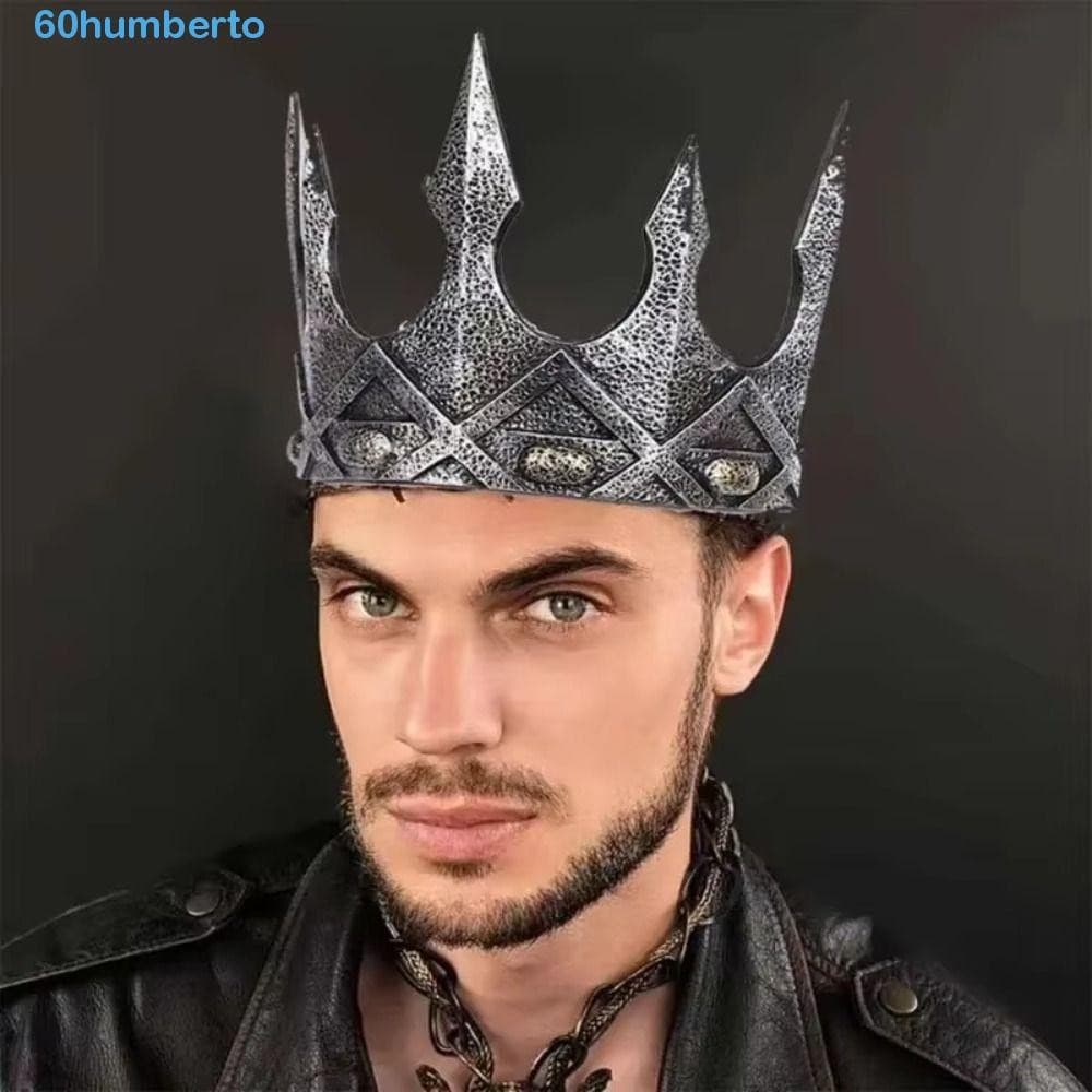 HUMBERTO King Crown , Bar Mitzvah Hair Hoop PU Prince Crowns , Temperamento Estilo Coreano Tiara Cosplay Prós Tiaras Red