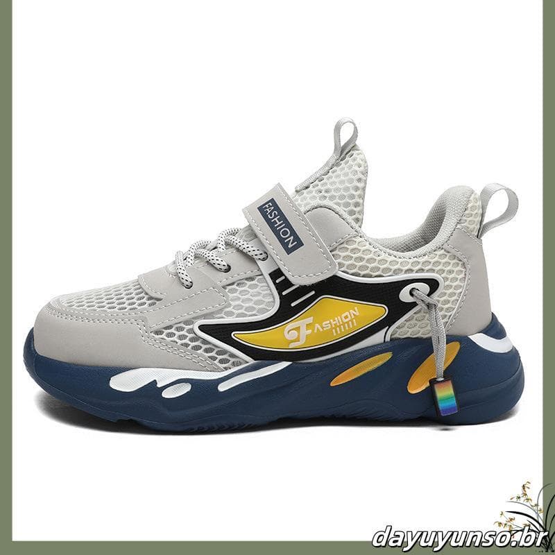 2023 Novos Tênis Infantis Para Meninos Esportivos De Corrida De Malha Respirável Kids Flat Casual Shoes Big Size 28-40
