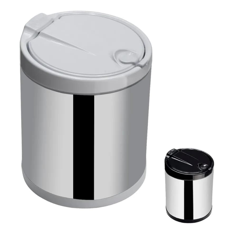 Lixeira Tampa De Clicar Inox Pia 2,5L Branca
