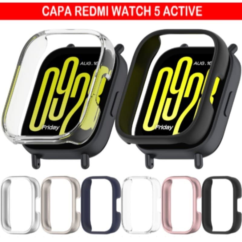 Capa case De Vidro Protetora Para Redmi Watch 5 Active Vidro Temperado