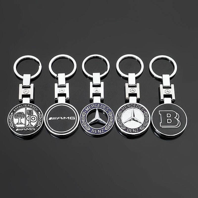 Chaveiros de Metal com Pingente de Logotipo de Carro Mercedes-Benz, Trigo, Babos, AMG, Maçã, Oco Sólido Dupla Face tfIy